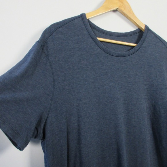 Lululemon 5 Year Basic Tee XL Men Blue Everyday Stretch Comfort Athleisure 206 - Picture 4 of 9